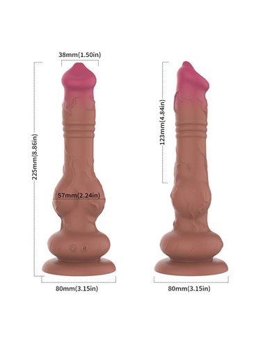 Dildo con Vibración y Movimiento Thrusting