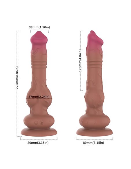 Dildo con Vibración y Movimiento Thrusting