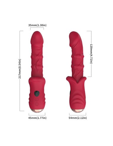 Vibrador con Calor y Movimiento Vertical con Pantalla Digital