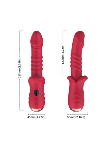 Vibrador con Thrusting Punto G y Pantalla Digital