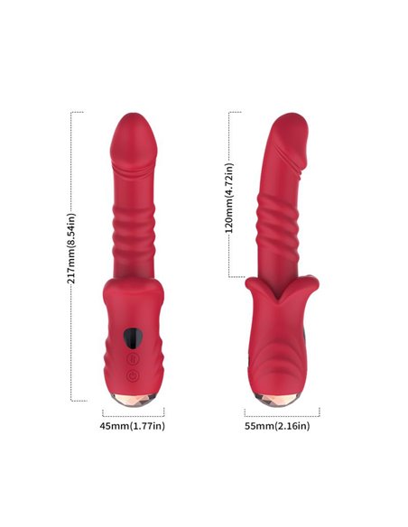 Vibrador con Thrusting Punto G y Pantalla Digital