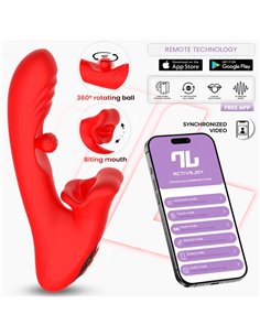 Franky Vibrador con Biting y Bola Rotativa con APP