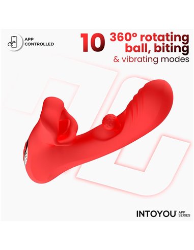Franky Vibrador con Biting y Bola Rotativa con APP
