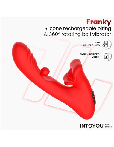 Franky Vibrador con Biting y Bola Rotativa con APP