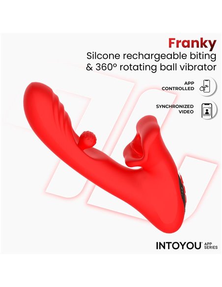 Franky Vibrador con Biting y Bola Rotativa con APP
