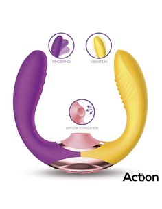 Two Lovers 3 in 1 Vibrador con Finger y Succión 2