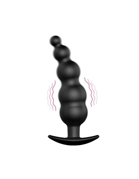 Vibrador Anal Burbujas Negro con Control Remo cl70