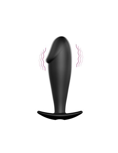 Plug Anal Negro con Mando