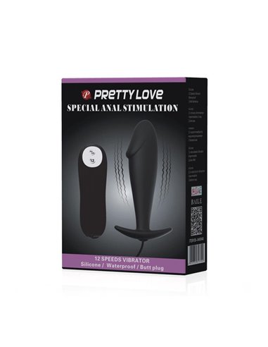 Plug Anal Negro con Mando