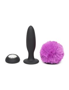 Plug Anal con Vibración Doble Base Púrpura Grande 2