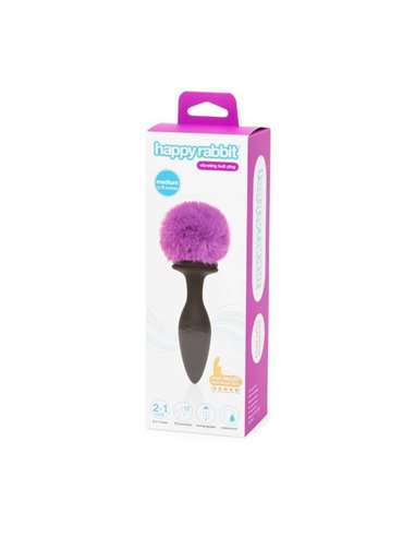 Plug Anal con Vibración Doble Base Púrpura Grande