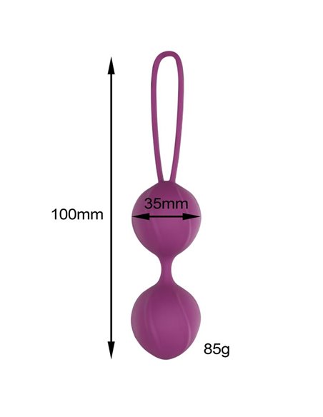 Garbo Bola Doble Kegel Silicona Púrpura