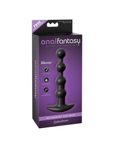 Cadena Anal con Vibración Negro