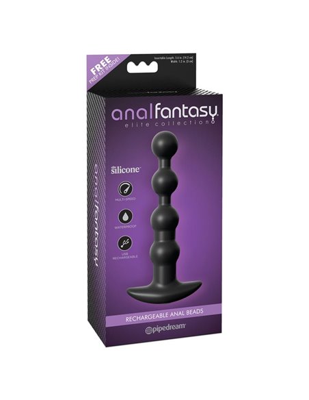 Cadena Anal con Vibración Negro