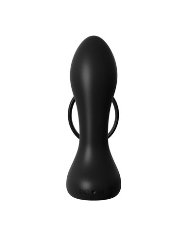 Anillo y Plug Anal con Vibración Negro