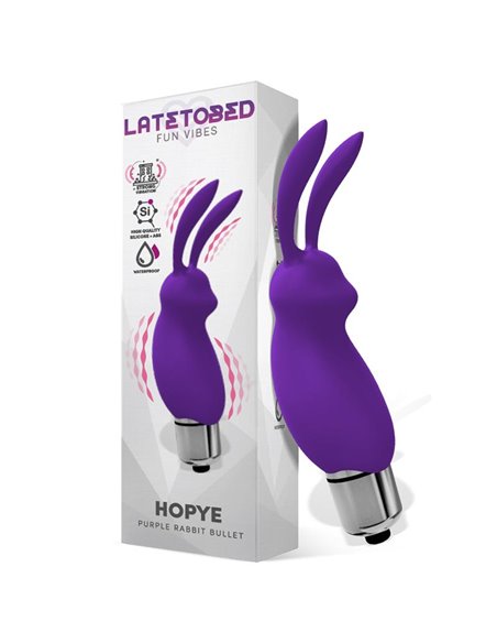 Hopye Bala Vibradora Conejito Silicona Púrpura