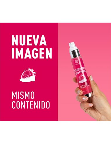 Lubricante Efecto Calor Fresas con Nata 50 ml