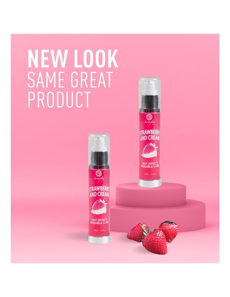Lubricante Efecto Calor Fresas con Nata 50 ml