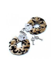Esposas Metálicas con Pelo Leopardo