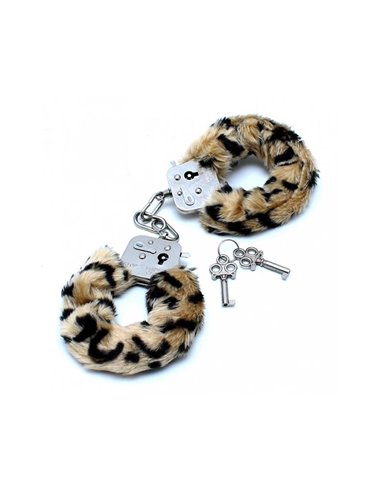 Esposas Metálicas con Pelo Leopardo