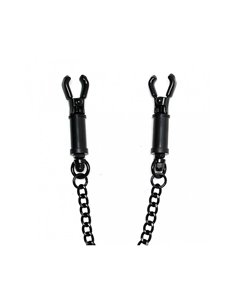 Pinzas para Pezones con Cadena Ajustable Negro 2