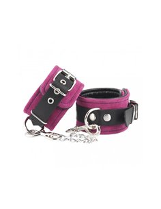 Esposas de Cuero Rosa Ajustable 2