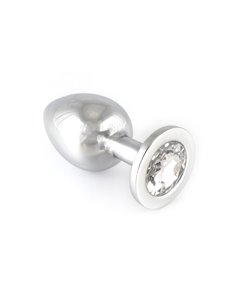 Plug Anal Acero Inoxidable Transparente
