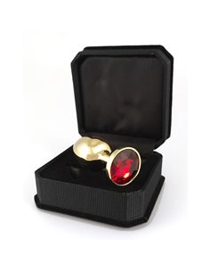 Plug Anal Acero Inoxidable Dorado-Rojo 2