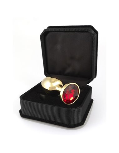 Plug Anal Acero Inoxidable Dorado-Rojo