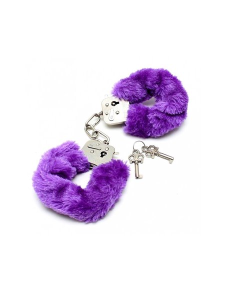 Esposas Metálicas con Pelo Morado
