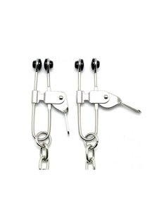 Pinzas Pezones Cadena Metal 2