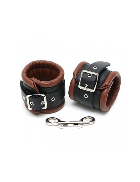 Esposas para Pies Cuero Negro y Marrón 7cm