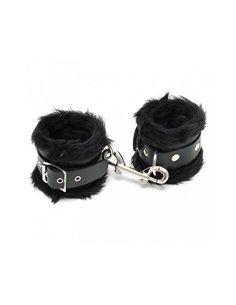 Esposas Cuero con Pelo Negro 7cm 2
