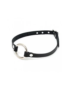 Mordaza Forma de Anillo Cuero y Metal 2