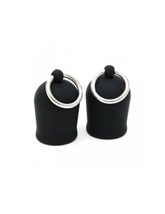Succionadores para Pezones Anillas Silicona Negro 2