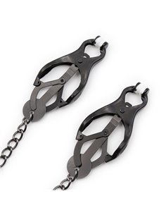 Pinzas Japonesas para Pezones con Cadena Negro 2