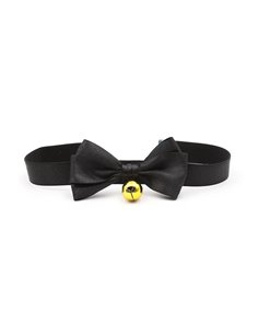 Collar con Lazo y Cascabel 36 cm Negro L 2