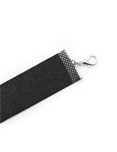 Collar con Lazo y Cascabel 29 cm Negro M