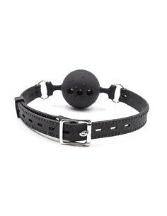 Mordaza de Bola Transpirable Silicona 5 cm Talla L Negro 2