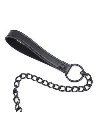 Collar con Correa Negro