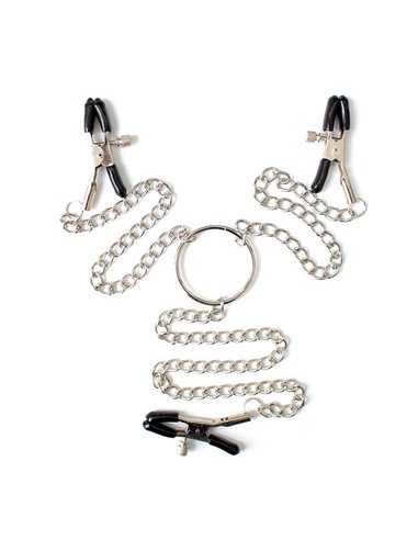 Pinzas para Pezones y Clítoris con Cadena Metal