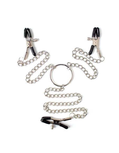 Pinzas para Pezones y Clítoris con Cadena Metal