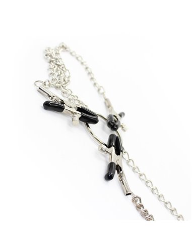 Pinzas para Pezones y Clítoris con Cadena Metal