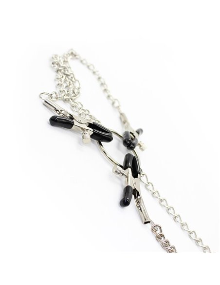 Pinzas para Pezones y Clítoris con Cadena Metal