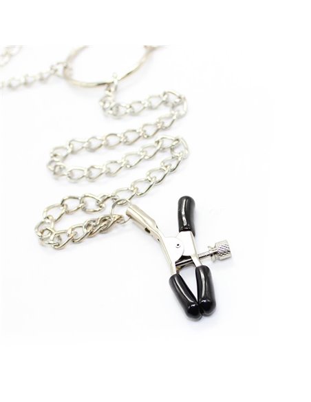 Pinzas para Pezones y Clítoris con Cadena Metal