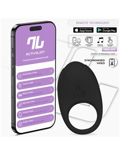 Ringo Anillo Vibrador con APP Unibody Negro