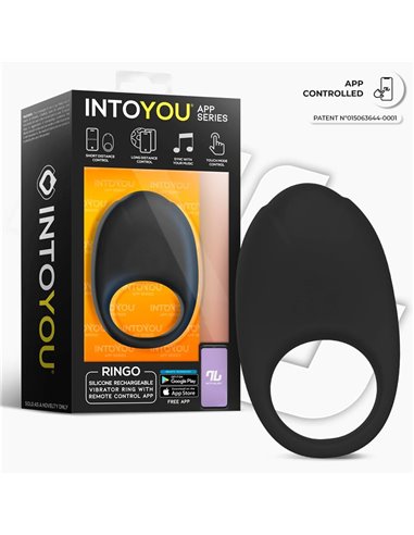 Ringo Anillo Vibrador con APP Unibody Negro
