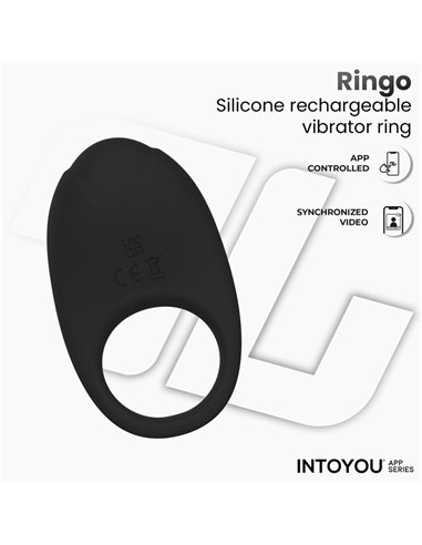 Ringo Anillo Vibrador con APP Unibody Negro