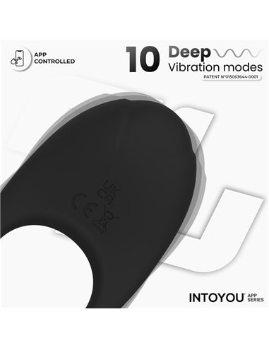 Ringo Anillo Vibrador con APP Unibody Negro