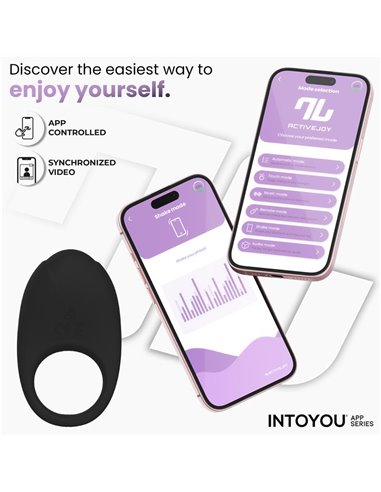 Ringo Anillo Vibrador con APP Unibody Negro
